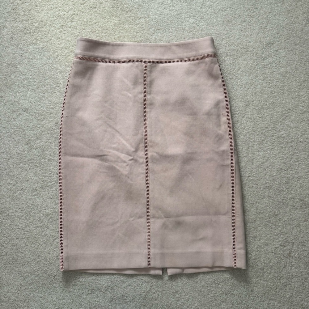 Ann Taylor Pink Pencil Skirt with Cut Out Details